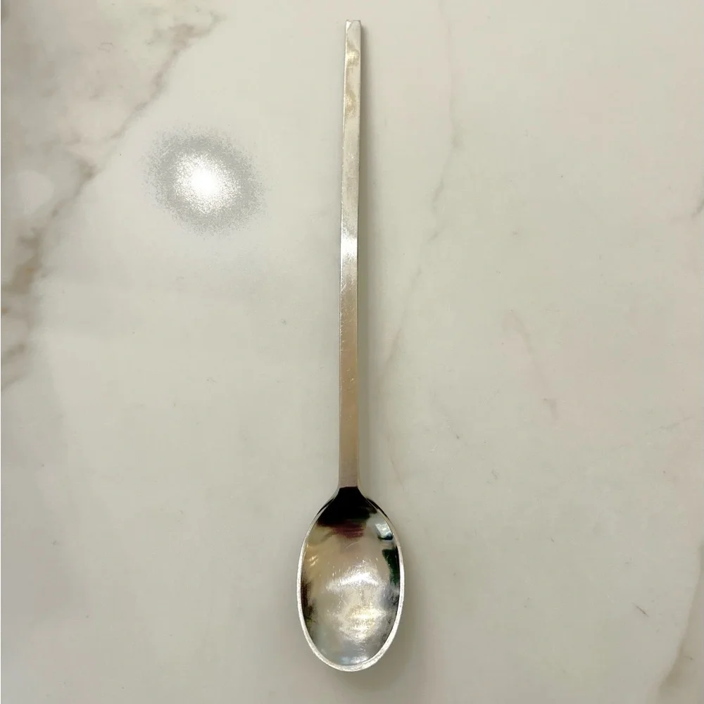 Set of 4 MCM Dansk Designs LTD Ingot Vintage Stainless Steel Iced Tea Spoons